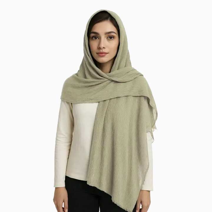 شال پلیسه طرح سنگ شور-زنانه-39251307-عدسی-F