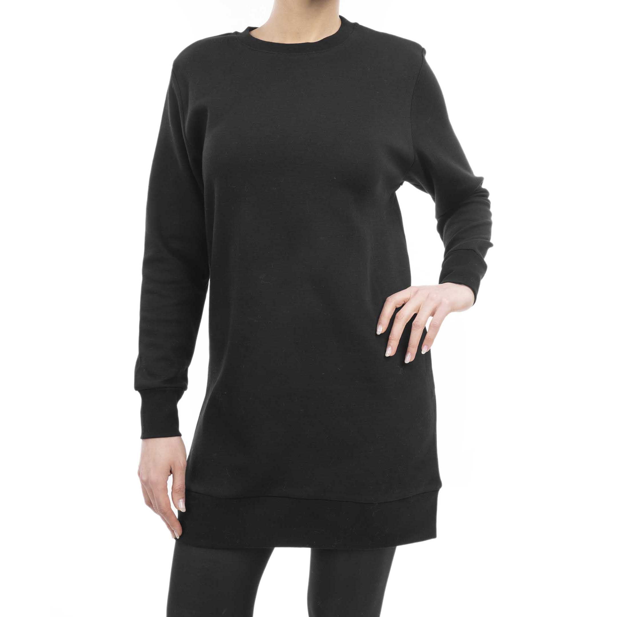 سویشرت زنانه- یقه گرد- اورسایز-آرتیکل 7015445-رنگ مشکی-سایز S