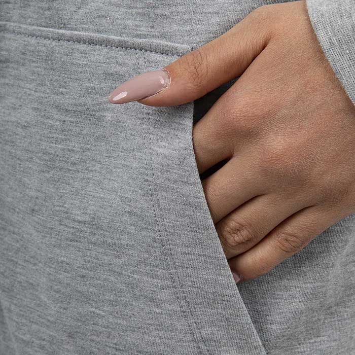 سویشرت زنانه-بلند - اوور سایز - کلاهدار-آرتیکل 7015368-رنگ طوسی -سایز XL
