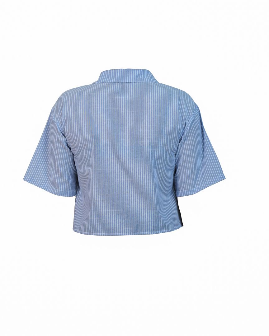 پیراهن کراپ اورسایز-زنانه-62241100-سفید/آبی-XL back