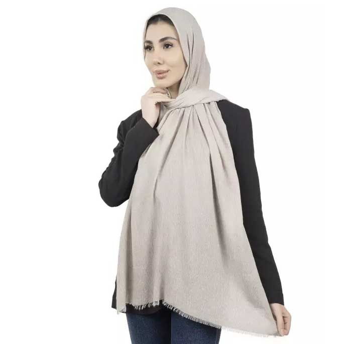 شال پلیسه-زنانه-39251764-کرم خاکی-F