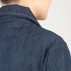 کت کراپ رگولارفیت-زنانه-58261229-آبی خام-XL back