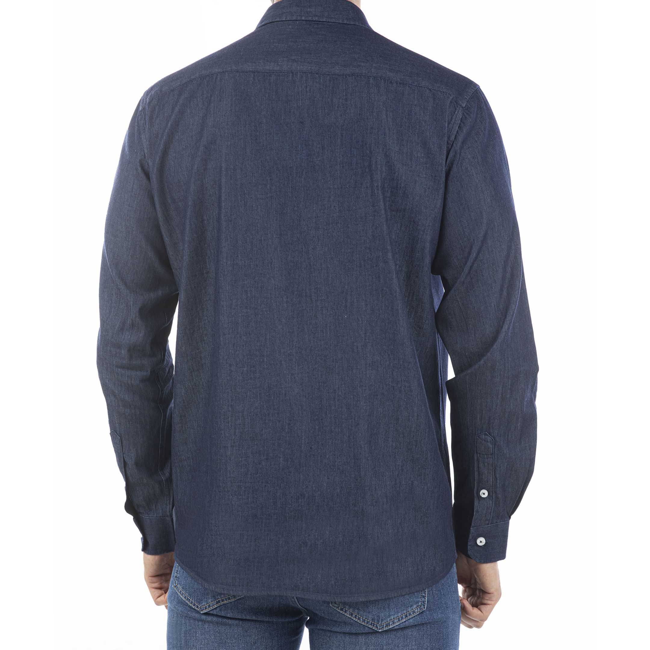 پیراهن رگولار فیت جین-مردانه-15242103-آبی متوسط-XL