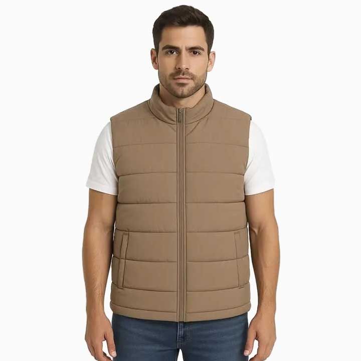 جلیقه رگولارفیت-مردانه-62252128-نسکافه ای-XL
