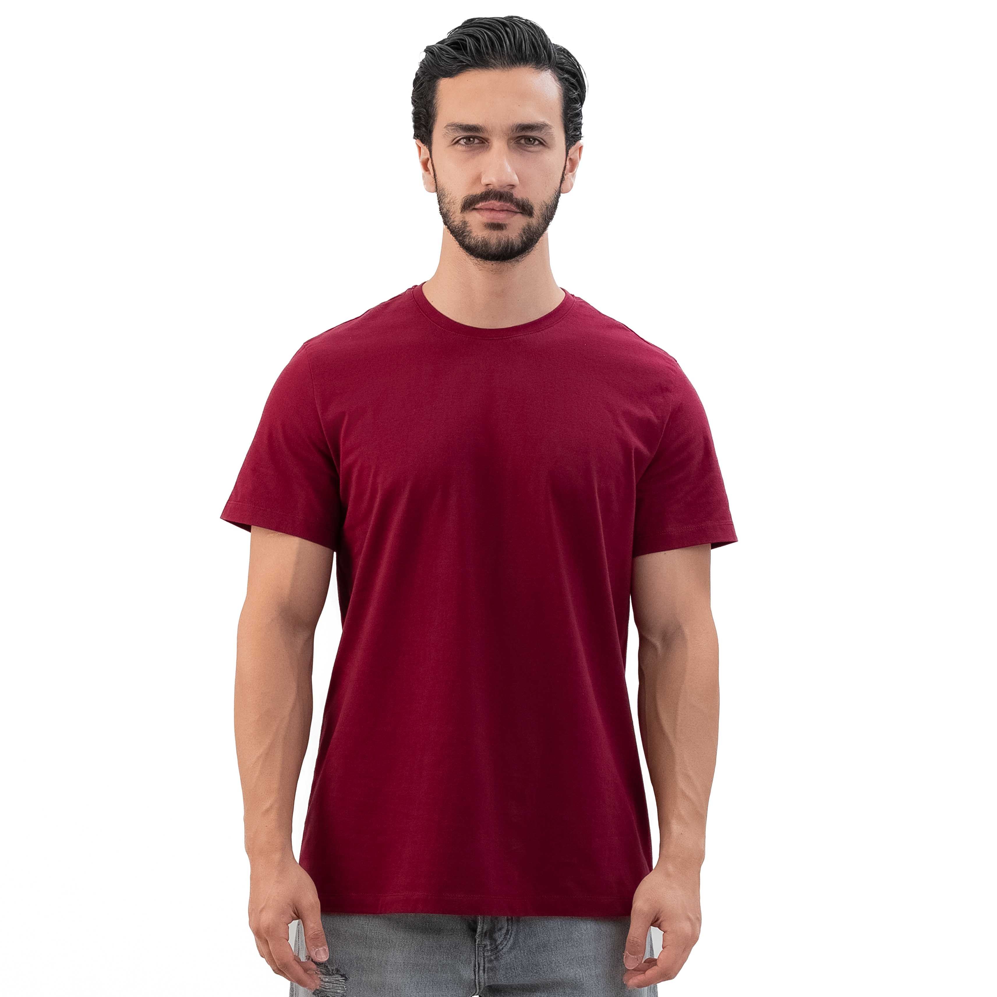 تیشرت بیسیک رگولارفیت-مردانه-15252252-زرشکی-2XL