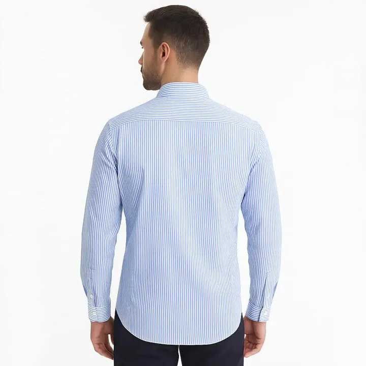 پیراهن رگولار فیت-مردانه-15252195-آبی/سفید-XL