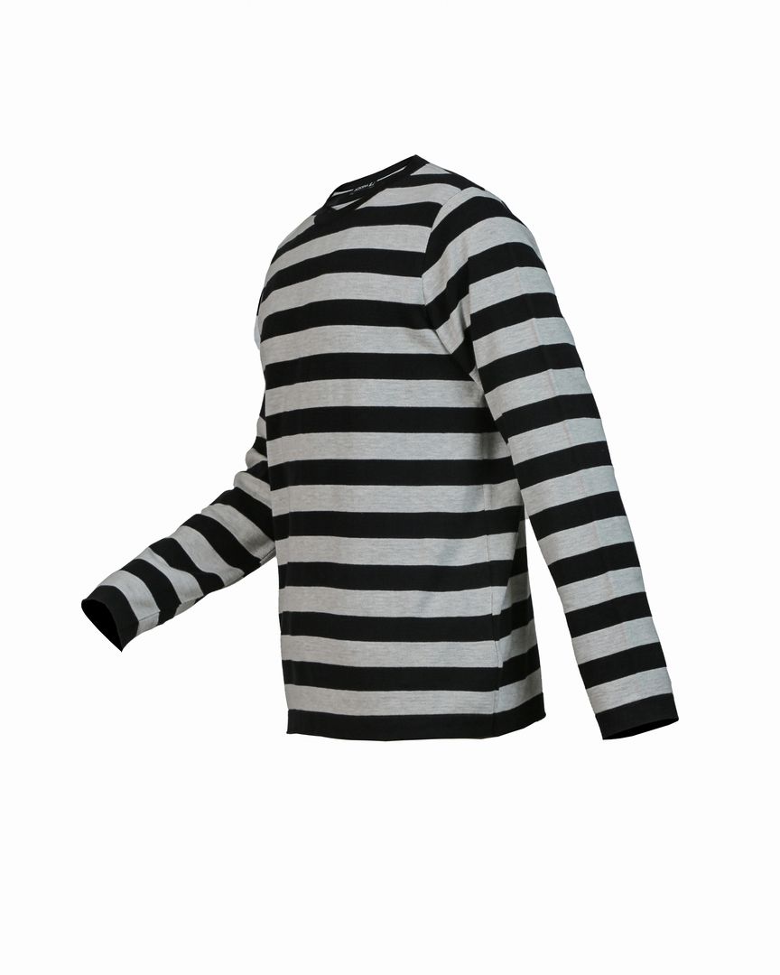 بلوز مردانه - بافت -یقه گرد رینگل-oversize-آرتیکل 1903407-رنگ طوسی -سایز L