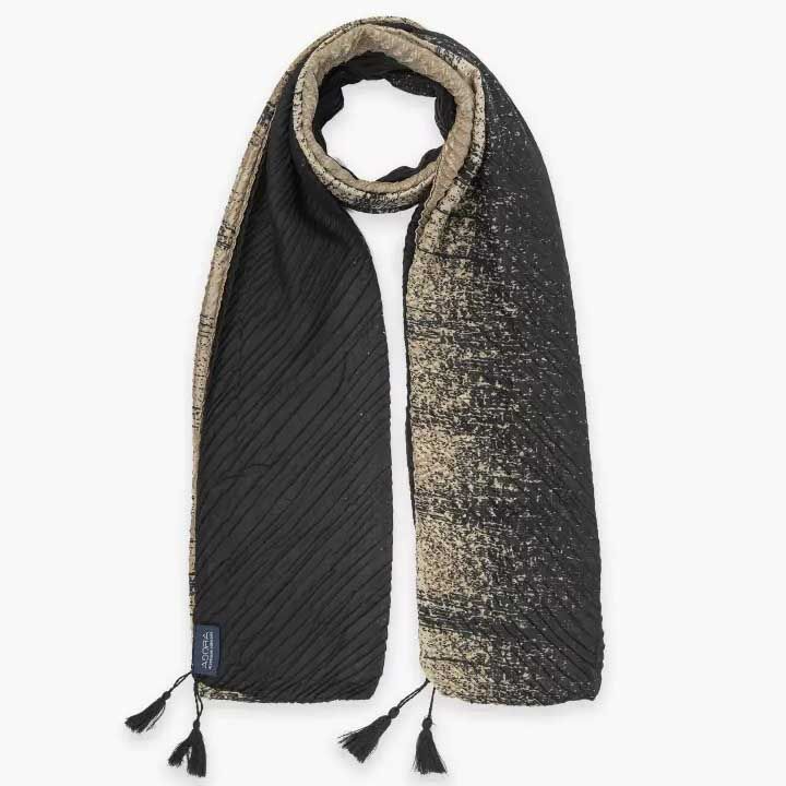 شال طرح هندسی-زنانه-39251767-مشکی/کرم 2-F