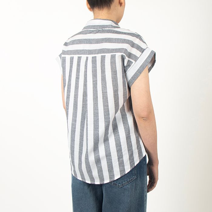 بلوز حلقه ای رگولارفیت-زنانه-62261131-سفید/مشکی-S back