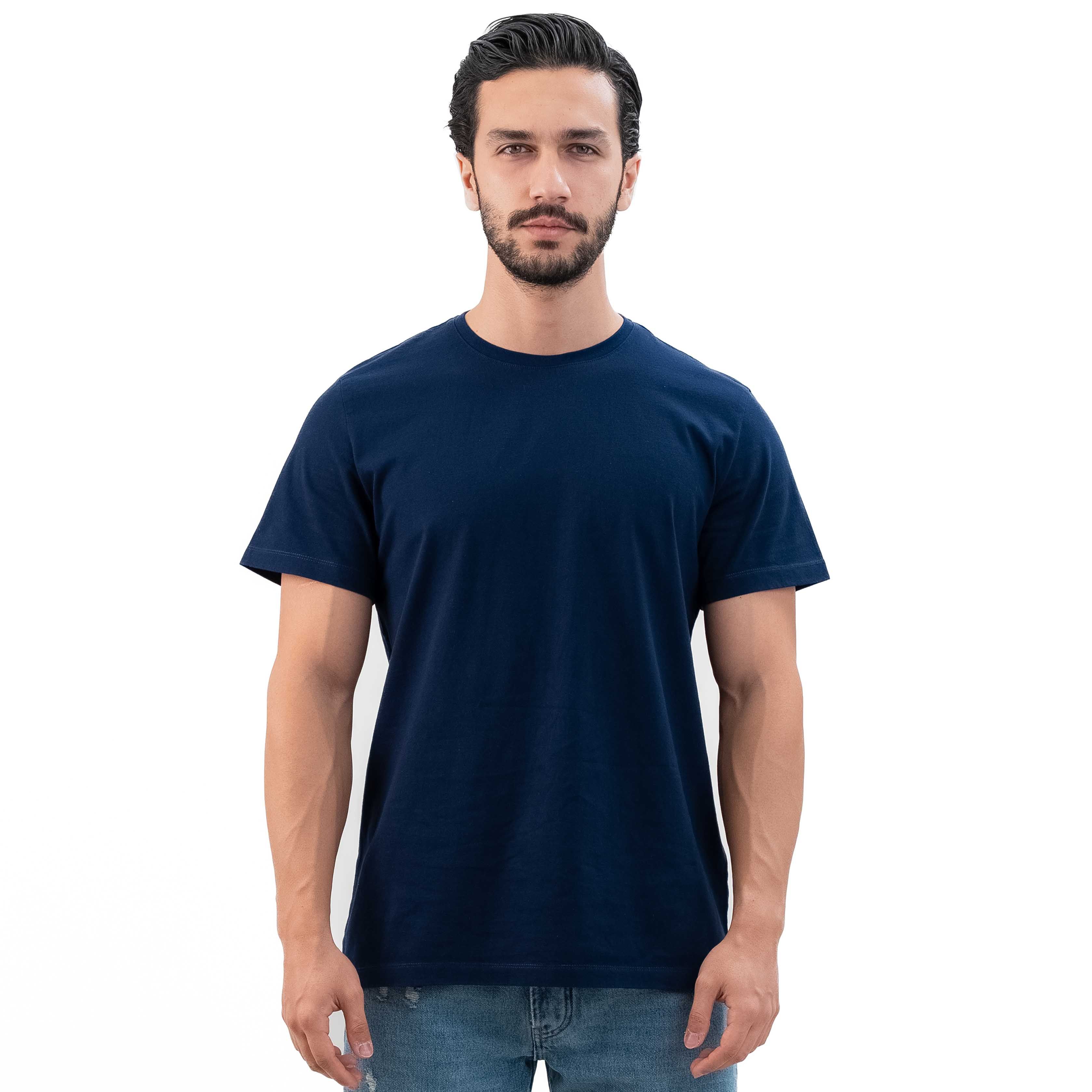 تیشرت بیسیک رگولارفیت-مردانه-15252252-سرمه ای-3XL