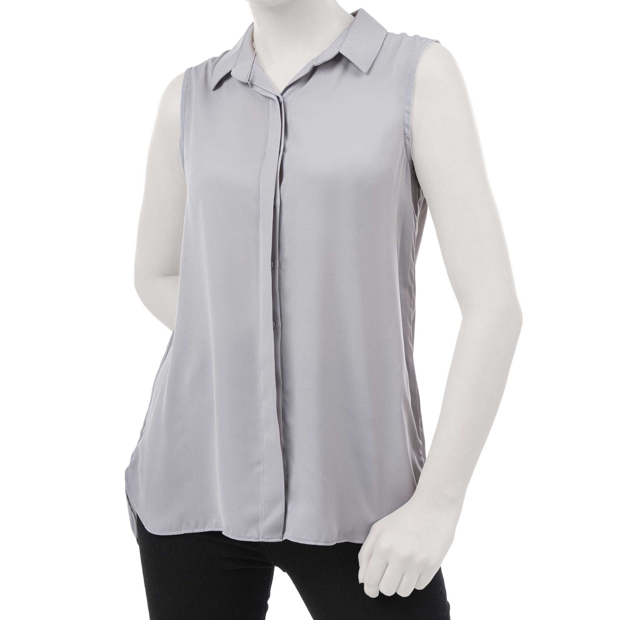 بلوز حلقه ای رگولارفیت-زنانه-15251617-طوسی-2XL
