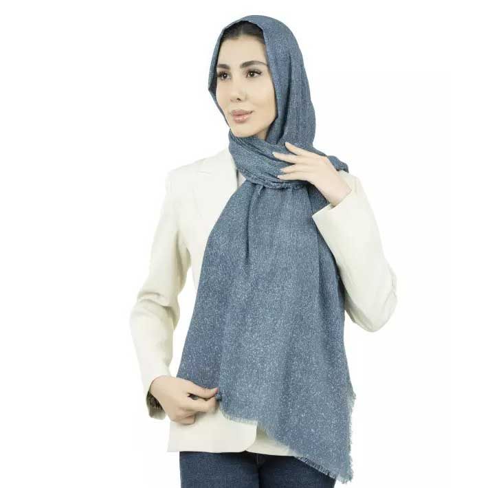 شال پلیسه-زنانه-39251764-آبی استیل-F