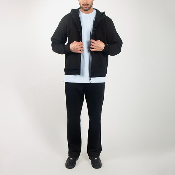 سوئتشرت تمام زیپ اورسایز-مردانه-15252214-مشکی-XL back