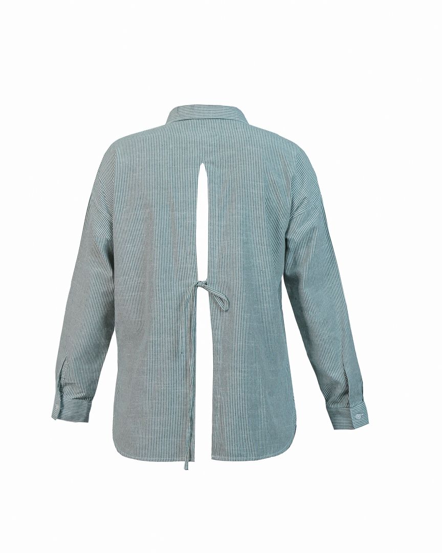 پیراهن لوز فیت-زنانه-62241110-سفید/سبز-L/XL back