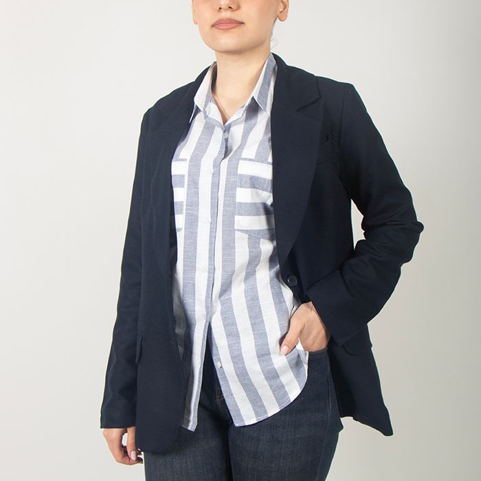کت بلیزر رگولارفیت-زنانه-58261103-سرمه ای-M