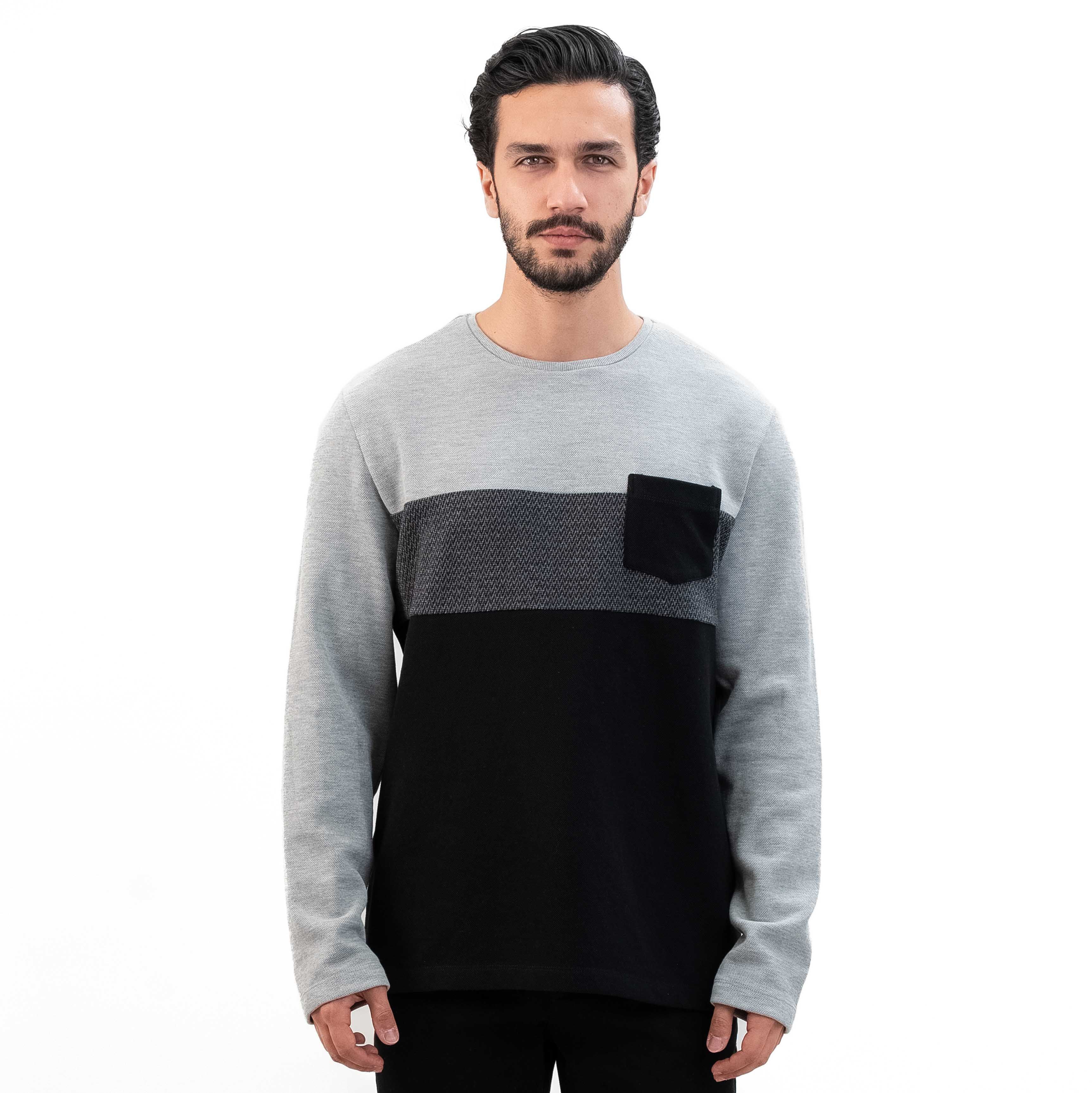 تیشرت رگولار فیت-مردانه-15252206-طوسی/چندرنگ-XL