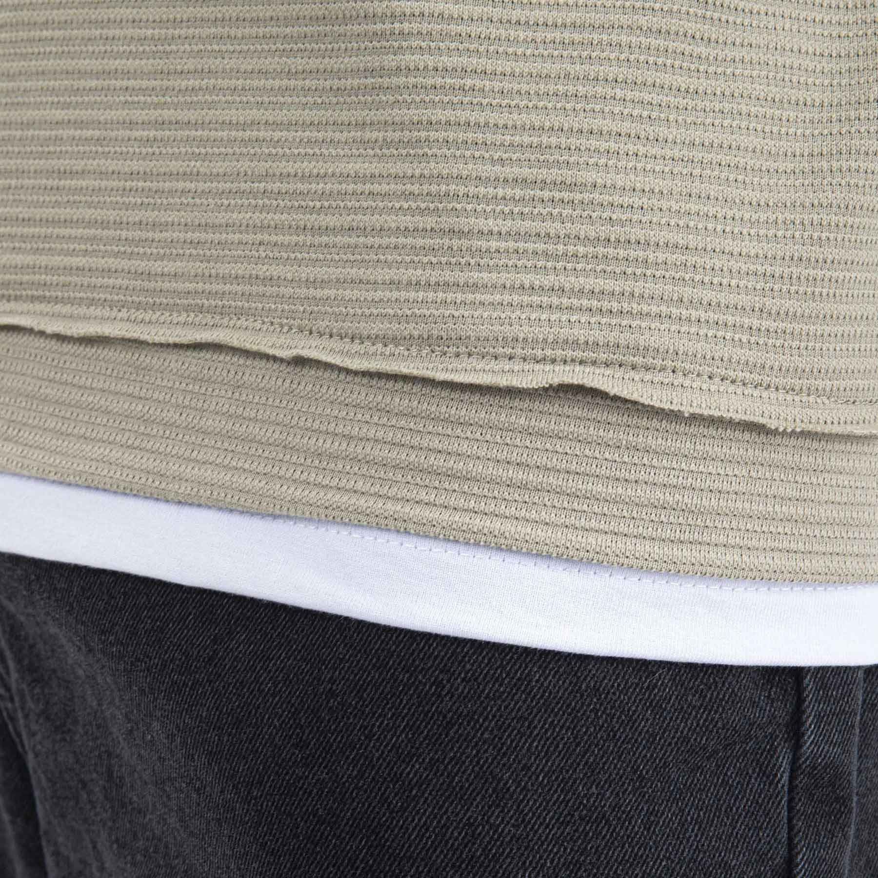 تیشرت اورسایز-مردانه-52242241-خاکی تیره-XXL