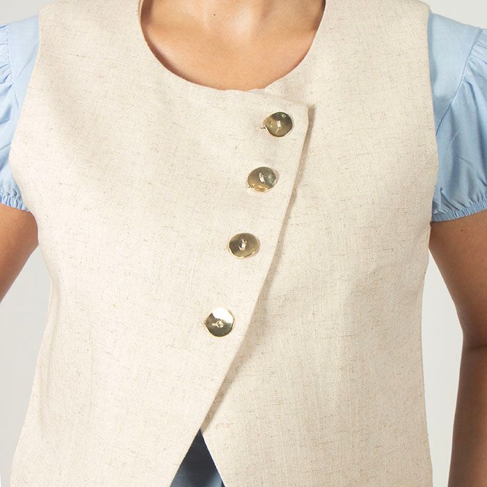 وست رگولار فیت-زنانه-15261298-کرم نچرال-XL back