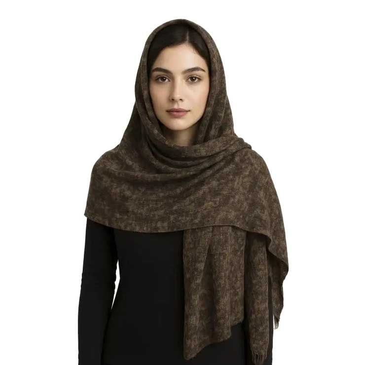 شال طرح سایه دار-زنانه-39251306-قهوه ای-F
