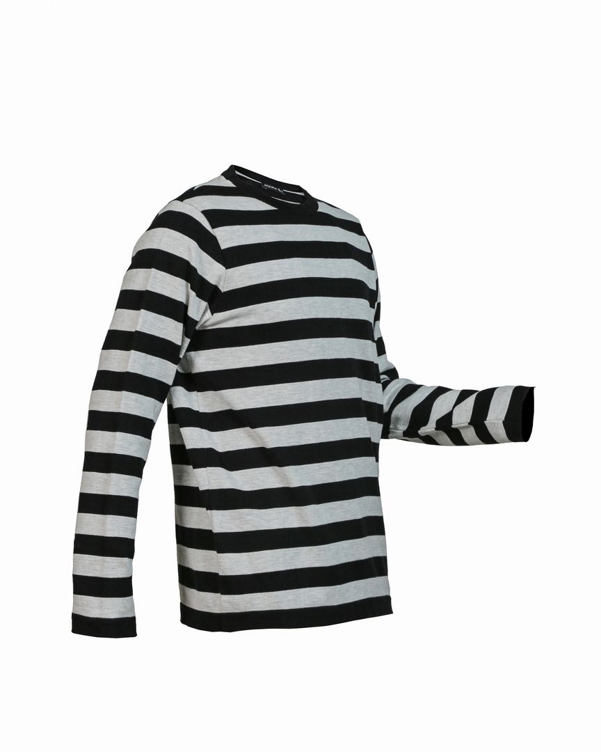 بلوز مردانه - بافت -یقه گرد رینگل-oversize-آرتیکل 1903407-رنگ طوسی -سایز L back
