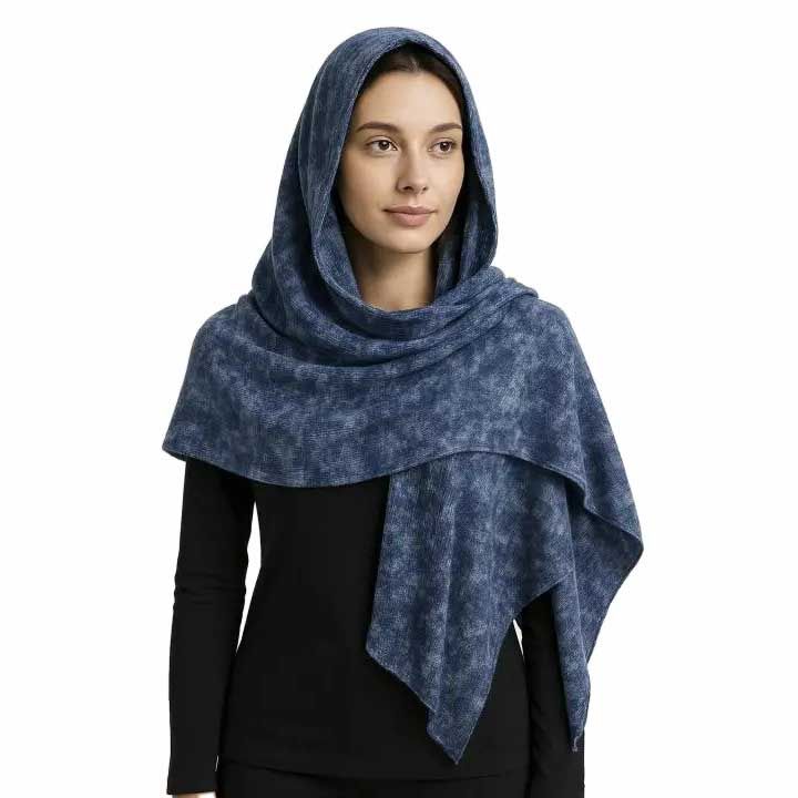 شال طرح سایه دار-زنانه-39251306-آبی تیره-F