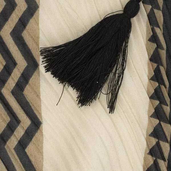 شال طرح هندسی-زنانه-39251767-مشکی/کرم 6-F back