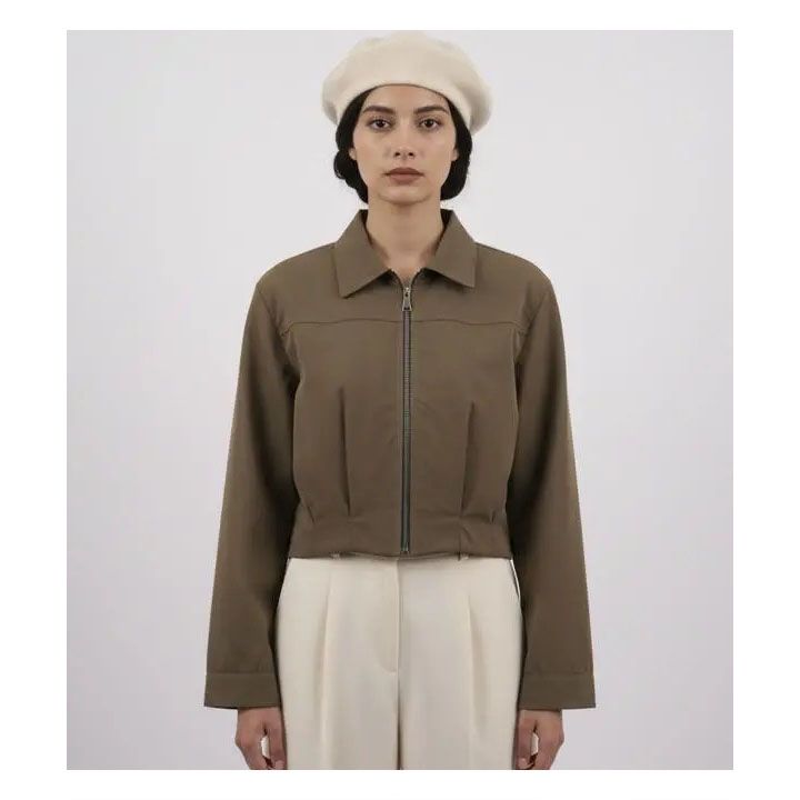 بامیرجکت اورسایز-زنانه-16251344-سبز ارتشی-L