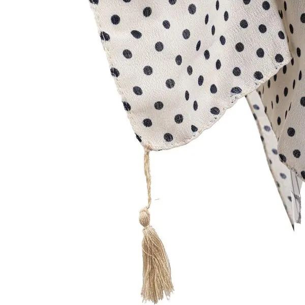 شال طرح خال خال-زنانه-39251305-کرم ملون روشن-F back