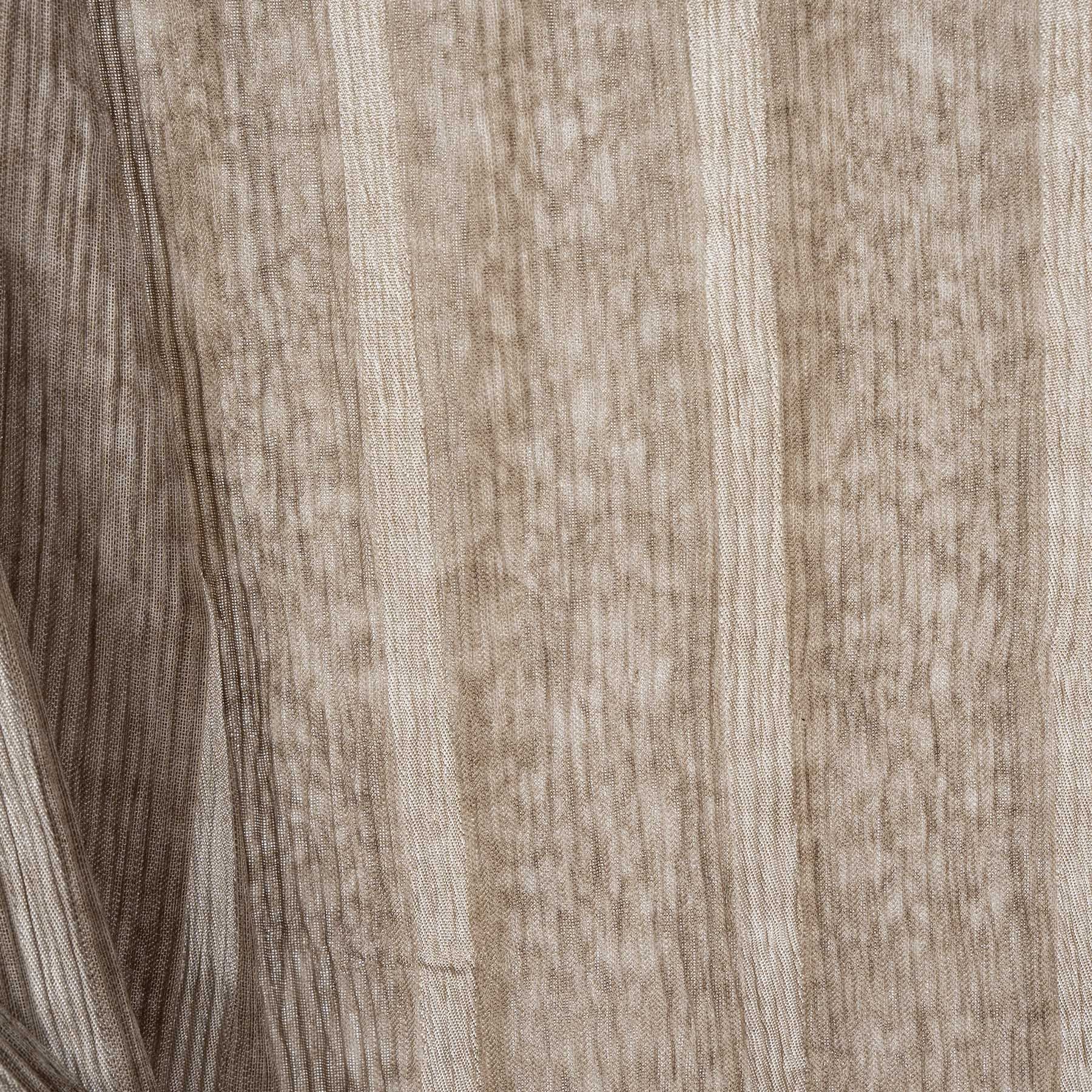 شال طرح راه راه-زنانه-39251738-خاکی تیره-F