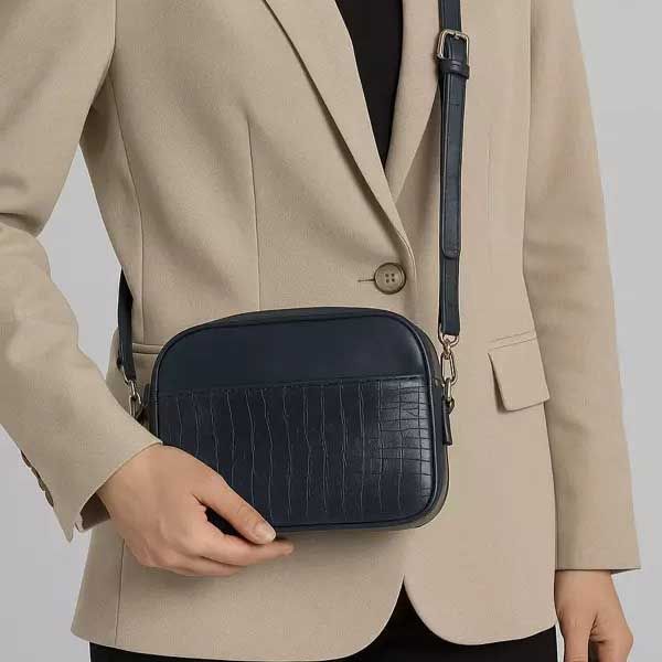 کیف کژوآل چرم-زنانه-17251789-سرمه ای-F back